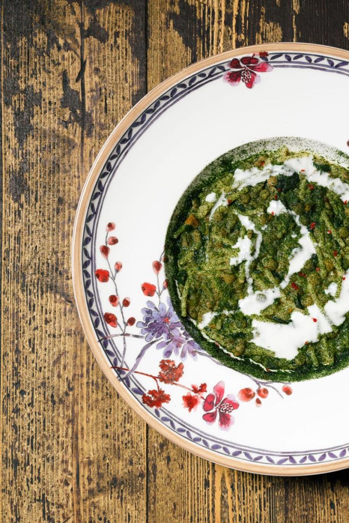 Spaghetto con lenticchie e cicoria Uzeta Bistrò Siciliano Spaghetto con lenticchie e cicoria